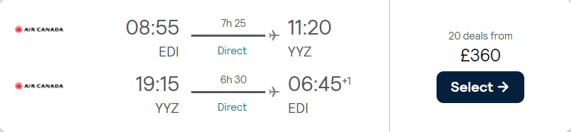 cheap flights to Canada