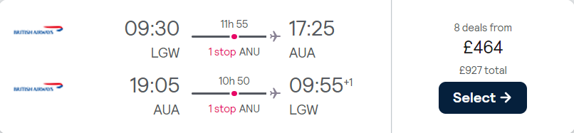 cheap flights to Aruba