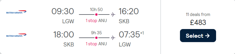 cheap flights to Saint Kitts and Nevis
