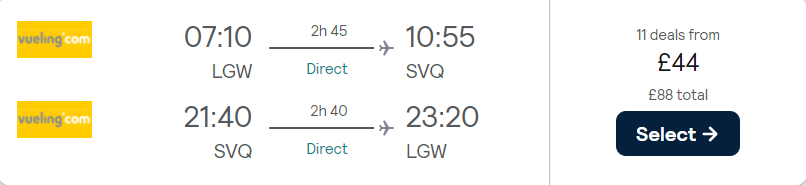 cheap flights to Spain