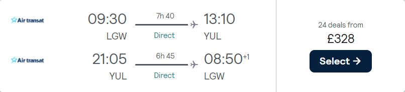 cheap flights to Canada