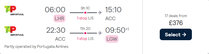 cheap flights to Ghana