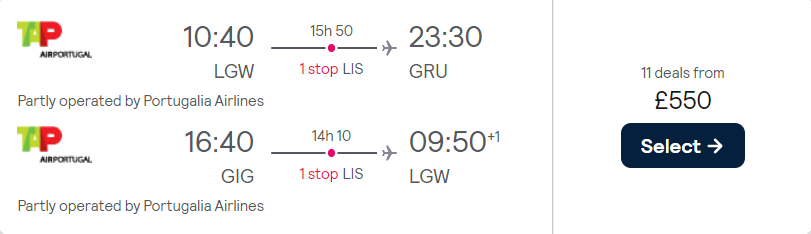 cheap flights to Brazil