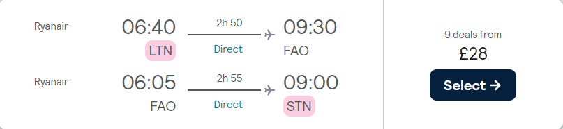 cheap flights to Portugal