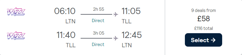 cheap flights to Estonia