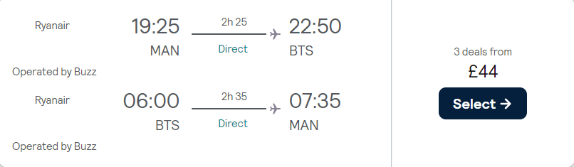 cheap flights to Slovakia