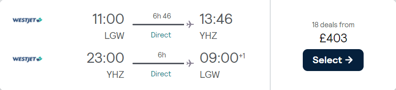 cheap flights to Canada
