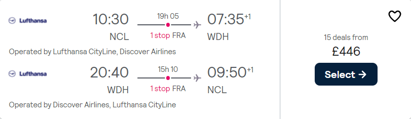 cheap flights to Namibia