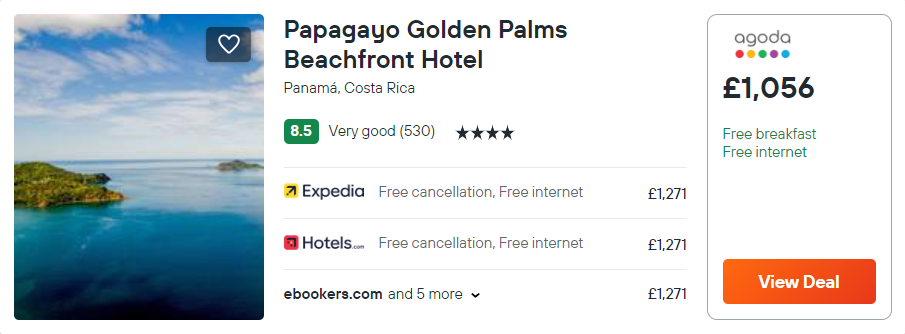 Papagayo Golden Palms Beachfront Hotel