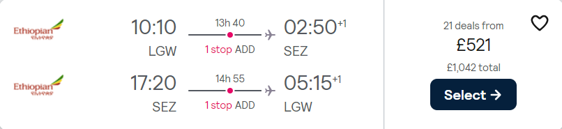 cheap flights to Seychelles