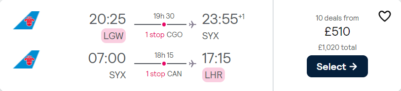 cheap flights to China