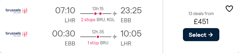 cheap flights to Uganda