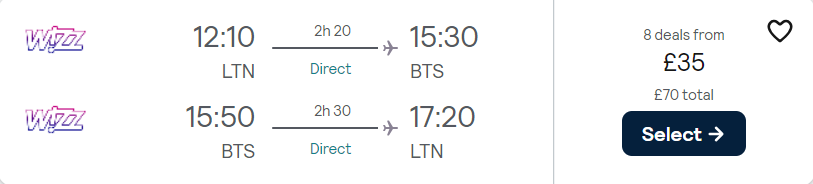 cheap flights to Slovakia