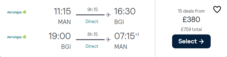 cheap flights to Barbados