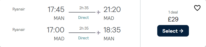 cheap flights to Spain