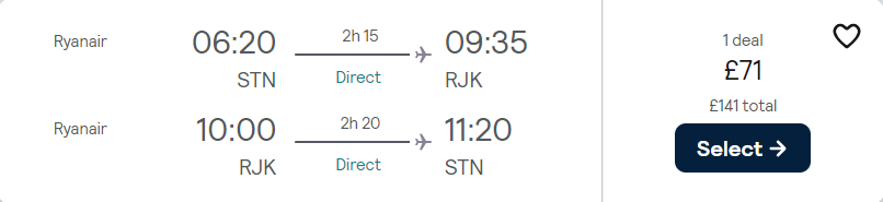 cheap flights to Croatia