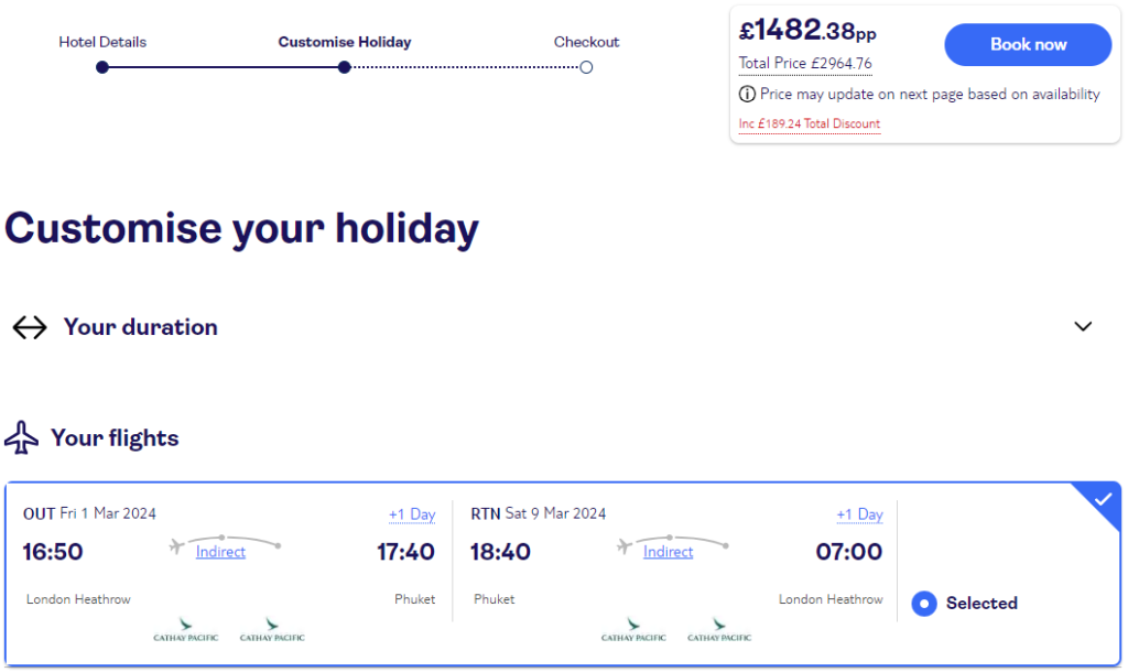 holidays in Thailand