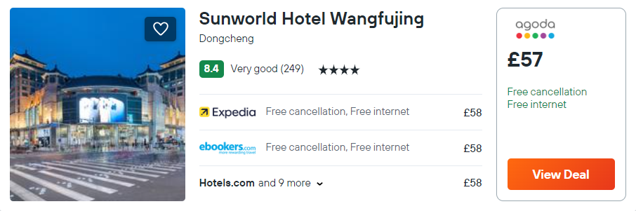 Sunworld Hotel Wangfujing
