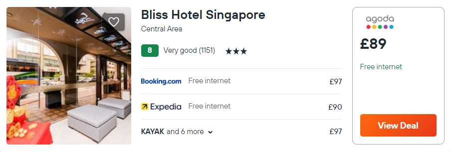 Bliss Hotel Singapore