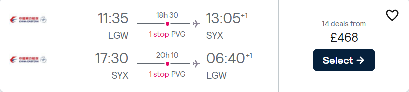 cheap flights to China