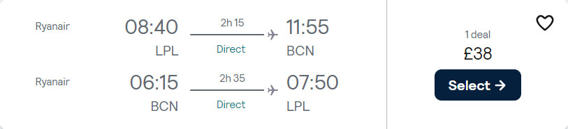 cheap flights to Spain