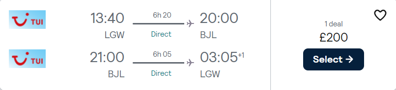 cheap flights to Gambia