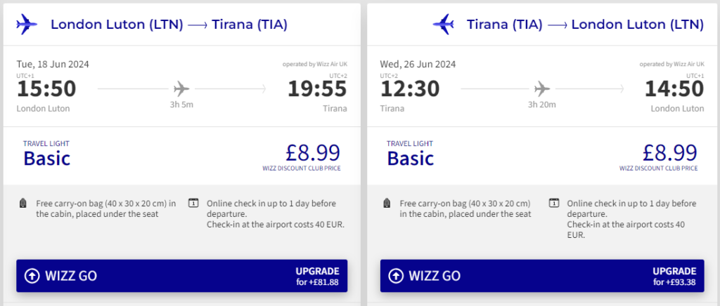 cheap flights to Albania