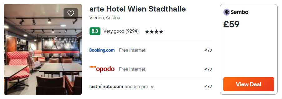 arte Hotel Wien Stadthalle