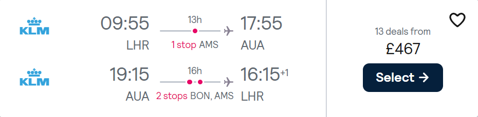 cheap flights to Aruba