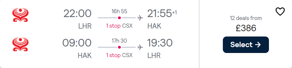 cheap flights to China