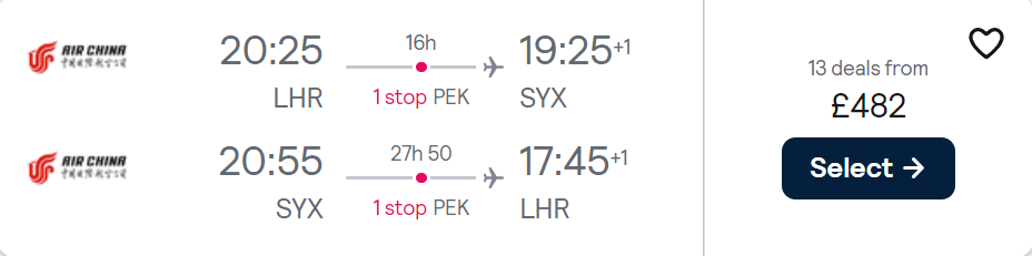 cheap flights to China
