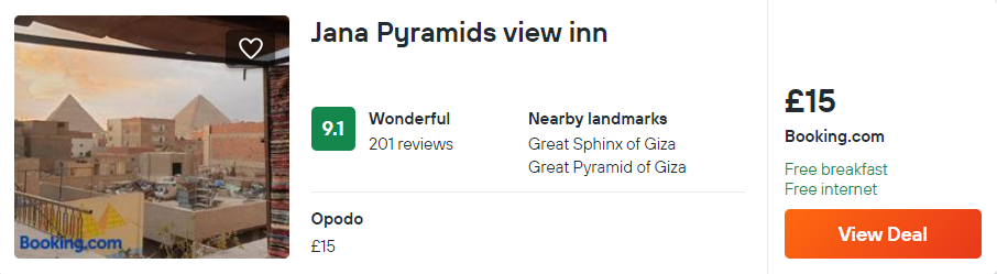 Jana Pyramids view inn