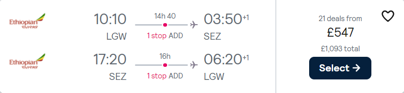 cheap flights to Seychelles