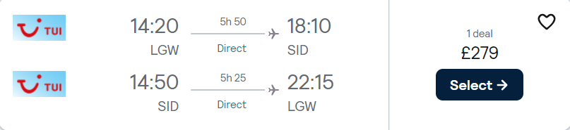 cheap flights to Cape Verde
