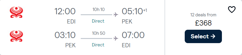 cheap flights to China