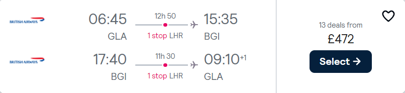 cheap flights to Barbados