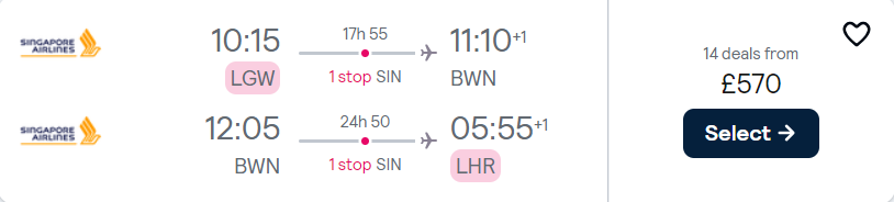 cheap flights to Brunei