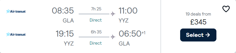 cheap flights to Canada