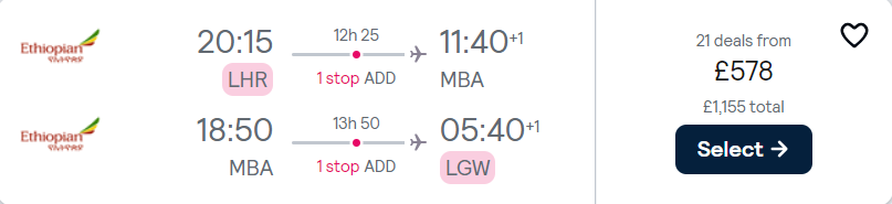 cheap flights to Kenya