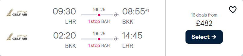 cheap flights to Thailand