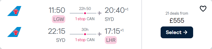 cheap flights to Australia