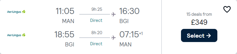 cheap flights to Barbados