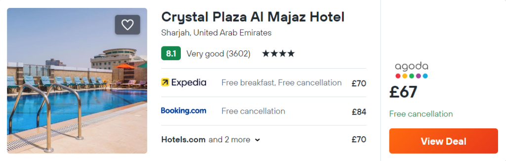 Crystal Plaza Al Majaz Hotel