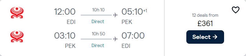 cheap flights to China