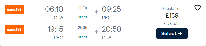 cheap flights to Czechia