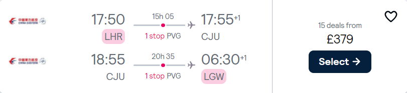 cheap flights to Korea