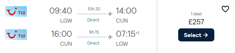 cheap flights TUI