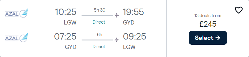 cheap flights to Azerbaijan