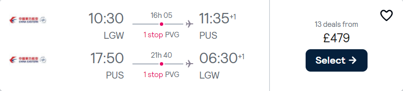 cheap flights to Korea