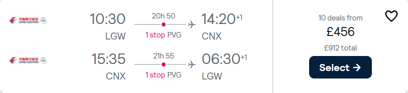 cheap flights to Thailand